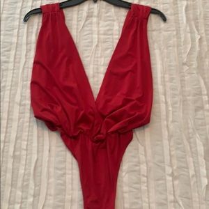 Lovers + Friends Hot Pink Bodysuit